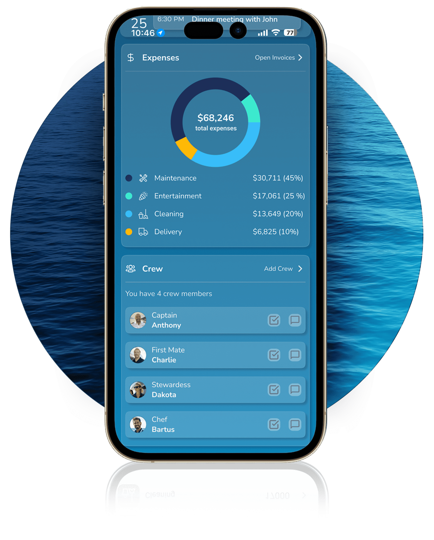 vesselhaven_yacht_management_app_expense_screen